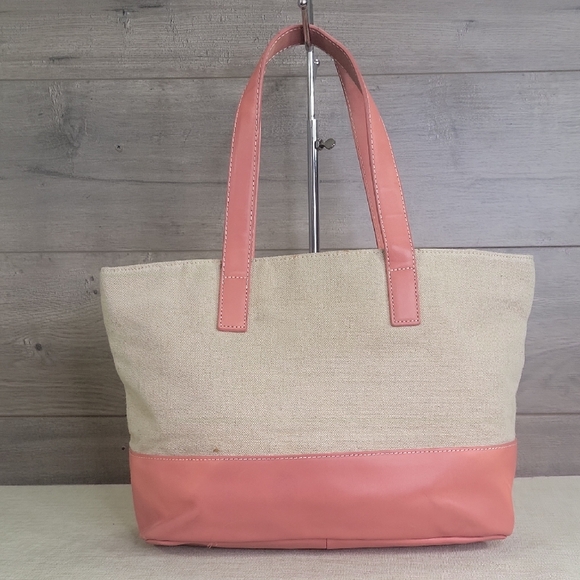 UGG Handbags - UGG Meena Canvas Leather Tote Shoulder Bag